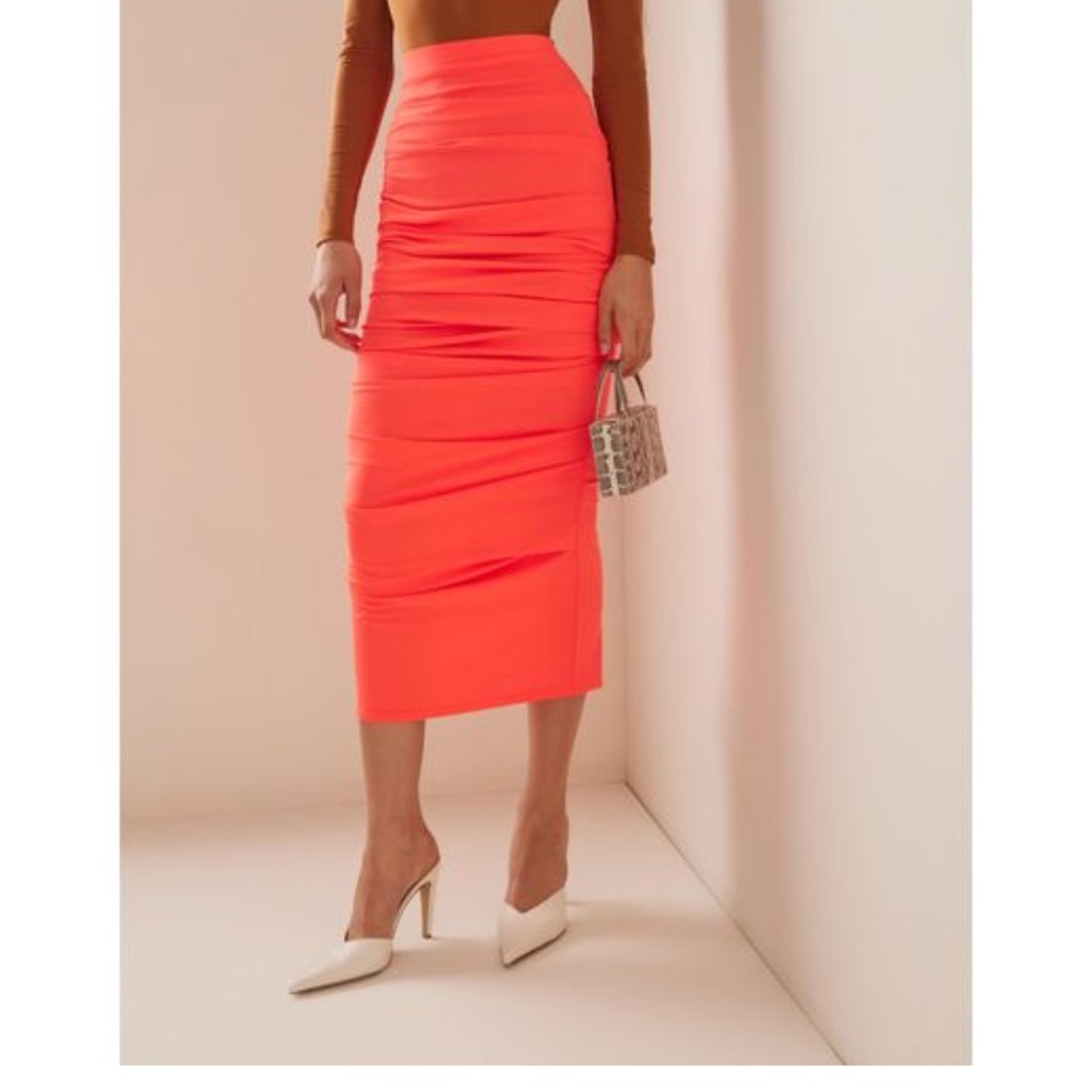 Alex Perry Dakota Lycra Ruched Skirt